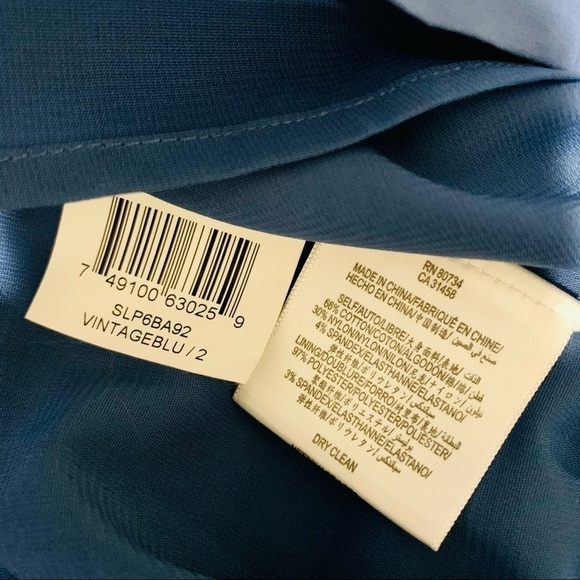 BCBG Maxazaria VTG Blue Halter Cocktail Dress Y2K whimsical ruffle womens size 2 - Picture 9 of 9